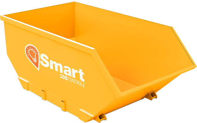 caçamba de entulho amarela