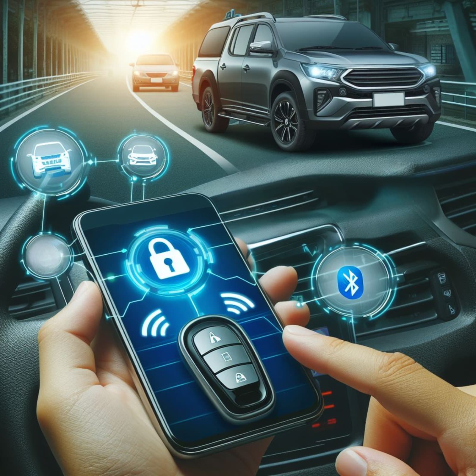 Aplicativo identificador de motorista exibido em um smartphone